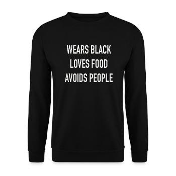 Wears black - Unisex Pullover - Schwarz - Vorne - Alina (178cm) & Michal (187cm)