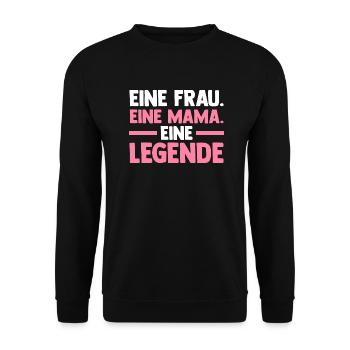 Mutter Muttertag Mama - Unisex Pullover - Schwarz - Vorne - Alina (178cm) & Michal (187cm)