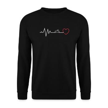 Heartbeat Gambler - Heartbeat Gambler - Unisex Sweatshirt - black - Front - Alina (178cm) & Michal (187cm)
