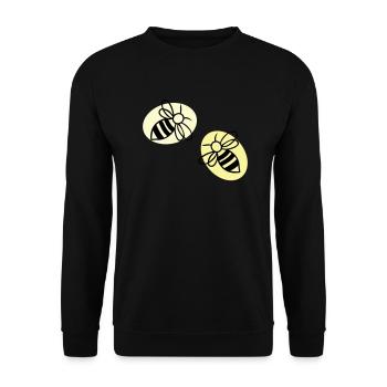 Bienen - Unisex Pullover - Schwarz - Vorne - Alina (178cm) & Michal (187cm)