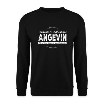 Angevin d'Anger - Sweat-shirt Unisexe - noir - Devant - Alina (178cm) & Michal (187cm)