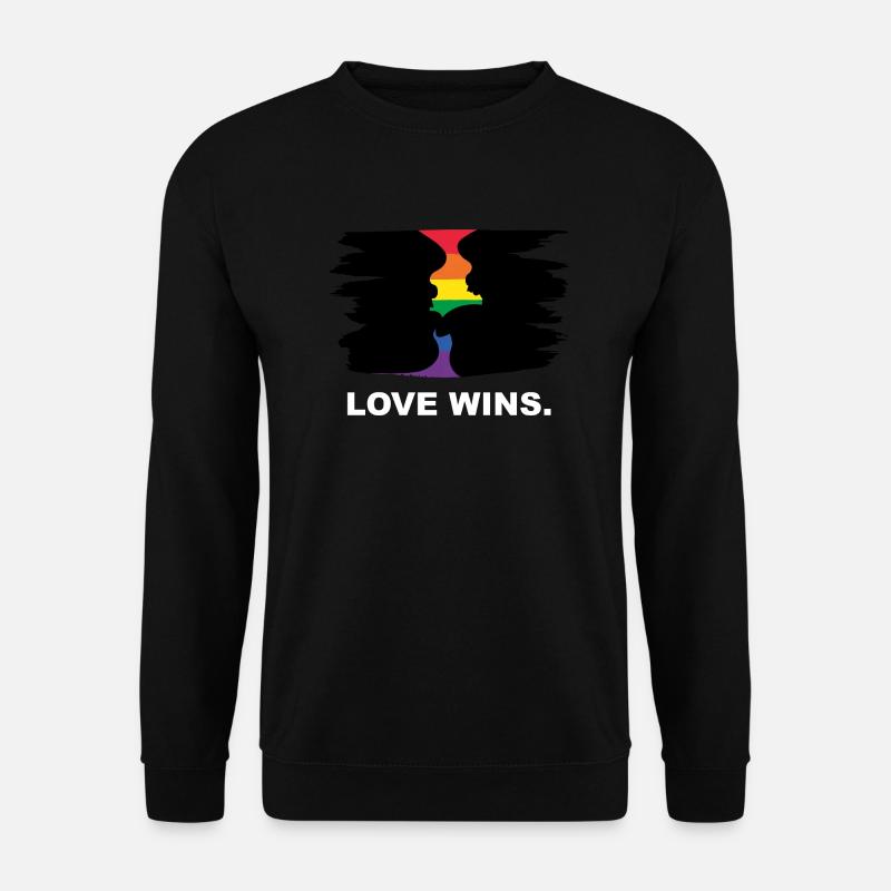 love wins - Unisex Pullover - Schwarz