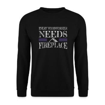 apprentice carpenter joke jokes safety helmet - Unisex Pullover - Schwarz - Vorne - Alina (178cm) & Michal (187cm)