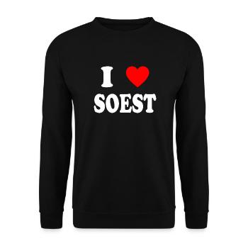 I love Soest - Unisex Sweatshirt - black - Front - Alina (178cm) & Michal (187cm)