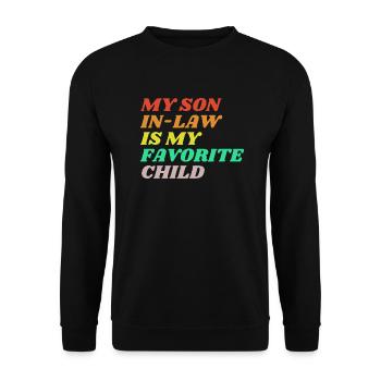 My son in law - Unisex Sweatshirt - black - Front - Alina (178cm) & Michal (187cm)
