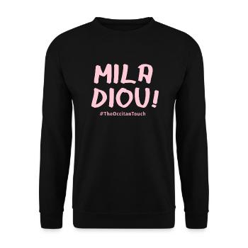 Mila diou !! - Sweat-shirt Unisexe - noir - Devant - Alina (178cm) & Michal (187cm)