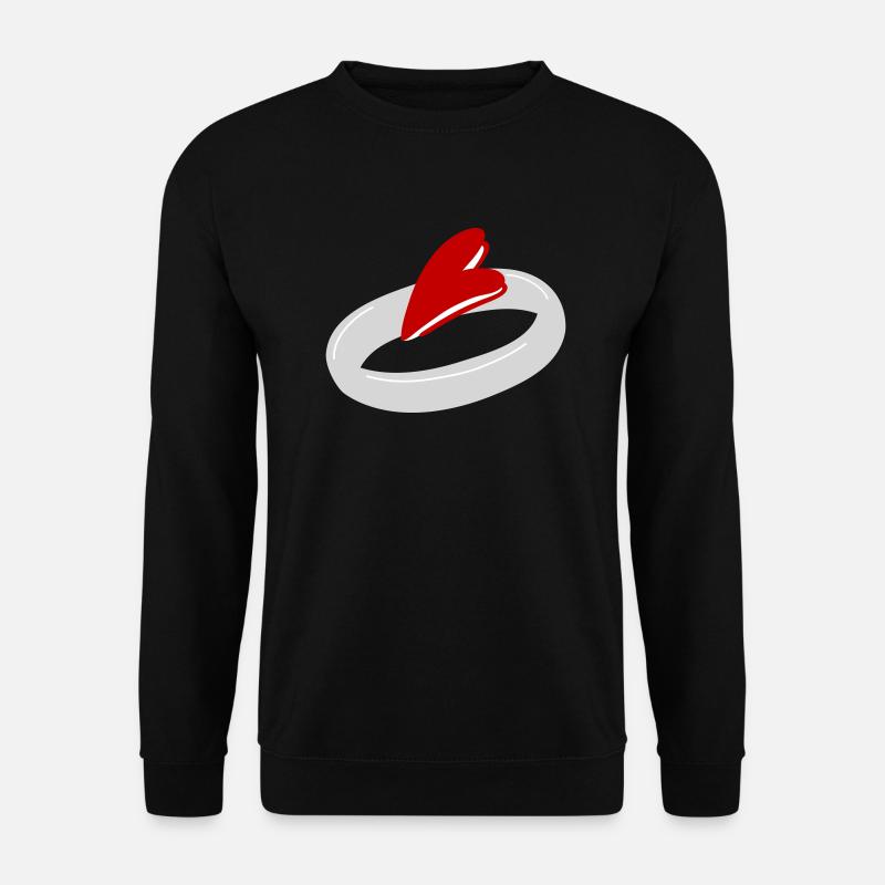 Trauringe zur Verlobung 3 - Unisex Pullover - Schwarz