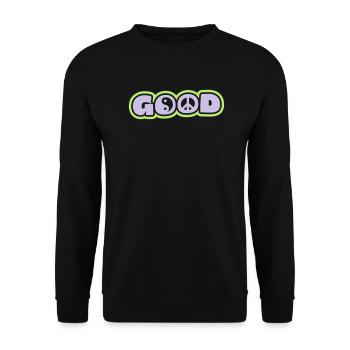 GOOD - Unisex Sweatshirt - black - Front - Alina (178cm) & Michal (187cm)
