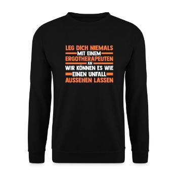 Ergotherapie Ergotherapeut - Unisex Pullover - Schwarz - Vorne - Alina (178cm) & Michal (187cm)