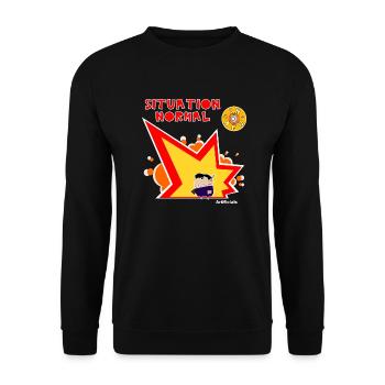 Situation Normal: afu - Unisex Sweatshirt - black - Front - Alina (178cm) & Michal (187cm)