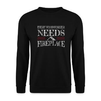 Jackhammer Lets Play Carpenter Tshirts Statement - Unisex Sweatshirt - black - Front - Alina (178cm) & Michal (187cm)