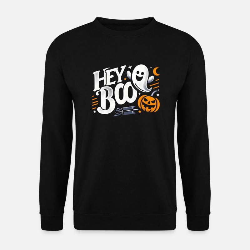 Halloween Hey Boo - Unisex Pullover - Schwarz