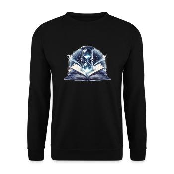 L’apprentissage est un voyage, pas un destin. - Sweat-shirt Unisexe - noir - Devant - Alina (178cm) & Michal (187cm)