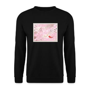 Koi Harmony: A New Year Bloom 2024 Koi - Unisex Sweatshirt - black - Front - Alina (178cm) & Michal (187cm)