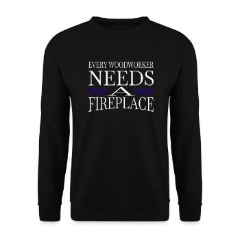 dad gift idea tree feller lumber birthday - Unisex Pullover - Schwarz - Vorne - Alina (178cm) & Michal (187cm)