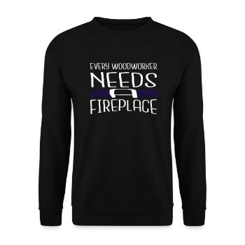 abatteur d’arbres geek heureux génial plombier drôle - Sweat-shirt Unisexe - noir - Devant - Alina (178cm) & Michal (187cm)