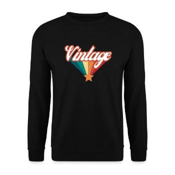 vintage - idée cadeau rétro - Sweat-shirt Unisexe - noir - Devant - Alina (178cm) & Michal (187cm)