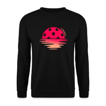 floorball floorball-morning floorballer - Unisex Pullover - Schwarz - Vorne - Alina (178cm) & Michal (187cm)