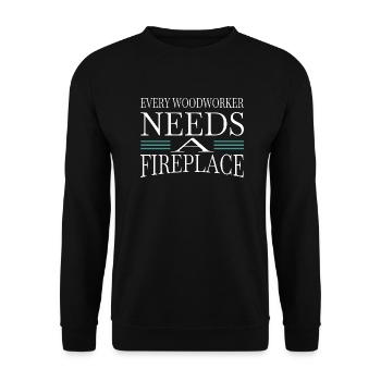 abattage cadeau d’anniversaire travail de la forêt - Sweat-shirt Unisexe - noir - Devant - Alina (178cm) & Michal (187cm)