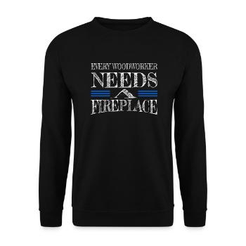 geek jokes present idea carpenter funny tshirts - Unisex Pullover - Schwarz - Vorne - Alina (178cm) & Michal (187cm)