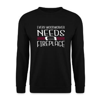 forestry the carpenters carpenter funny tshirts - Unisex Pullover - Schwarz - Vorne - Alina (178cm) & Michal (187cm)