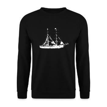 Segelschiff - Unisex Pullover - Schwarz - Vorne - Alina (178cm) & Michal (187cm)