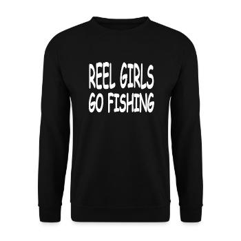 Angling - Unisex Sweatshirt - black - Front - Alina (178cm) & Michal (187cm)