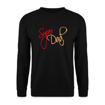Super Meilleur Papa De Tous Les Temps, Le Meilleur Papa Au Monde Amour - Sweat-shirt Unisexe - noir - Devant - Alina (178cm) & Michal (187cm)