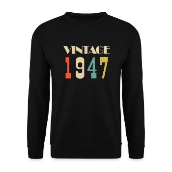2000 Vintage Geschenk in limitierter Auflage - Unisex Pullover - Schwarz - Vorne - Alina (178cm) & Michal (187cm)