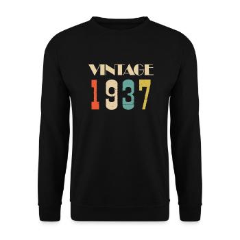 2010 Vintage Geschenk in limitierter Auflage - Unisex Pullover - Schwarz - Vorne - Alina (178cm) & Michal (187cm)