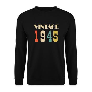 2002 Vintage Édition limitée Cadeau - Sweat-shirt Unisexe - noir - Devant - Alina (178cm) & Michal (187cm)
