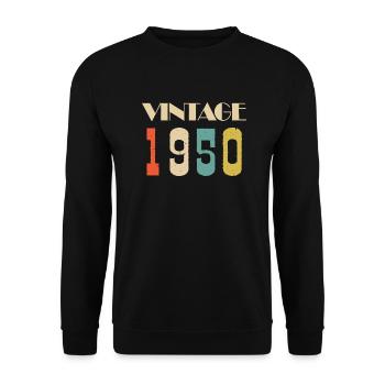 1997 Vintage Édition limitée Cadeau - Sweat-shirt Unisexe - noir - Devant - Alina (178cm) & Michal (187cm)