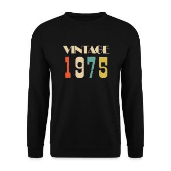 1972 Vintage Limited Edition Gift - Unisex Sweatshirt - black - Front - Alina (178cm) & Michal (187cm)