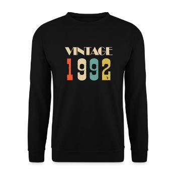 1955 Vintage Édition limitée Cadeau - Sweat-shirt Unisexe - noir - Devant - Alina (178cm) & Michal (187cm)