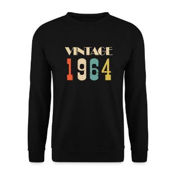 1983 Vintage Geschenk in limitierter Auflage - Unisex Pullover - Schwarz - Vorne - Alina (178cm) & Michal (187cm)