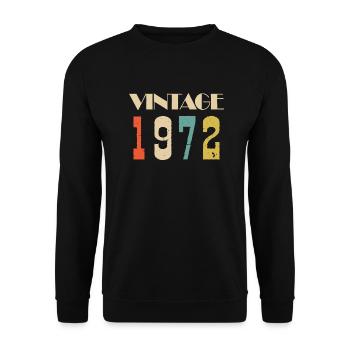 1975 Vintage Édition limitée Cadeau - Sweat-shirt Unisexe - noir - Devant - Alina (178cm) & Michal (187cm)