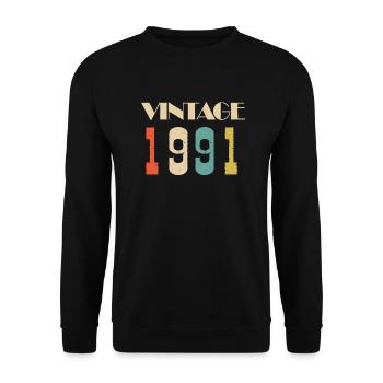 1956 Vintage Édition limitée Cadeau - Sweat-shirt Unisexe - noir - Devant - Alina (178cm) & Michal (187cm)