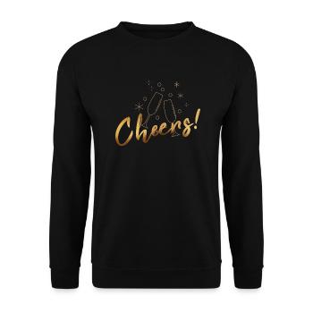 Cheers - Unisex Pullover - Schwarz - Vorne - Alina (178cm) & Michal (187cm)