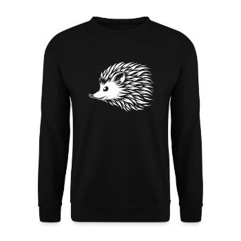 Igel - Unisex Pullover - Schwarz - Vorne - Alina (178cm) & Michal (187cm)