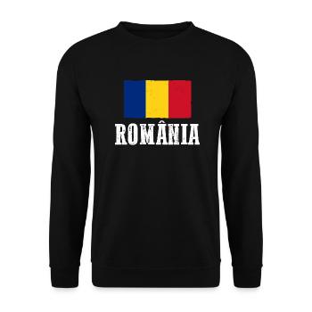 Romanians Romania - Unisex Sweatshirt - black - Front - Alina (178cm) & Michal (187cm)