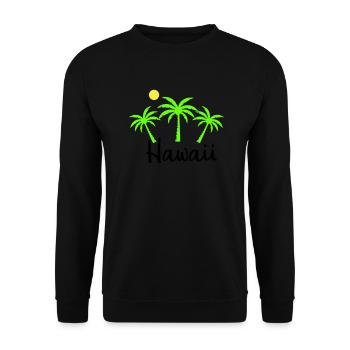 Hawaii - Unisex Sweatshirt - black - Front - Alina (178cm) & Michal (187cm)