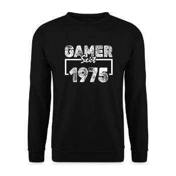 1975 - Sweat-shirt Unisexe - noir - Devant - Alina (178cm) & Michal (187cm)