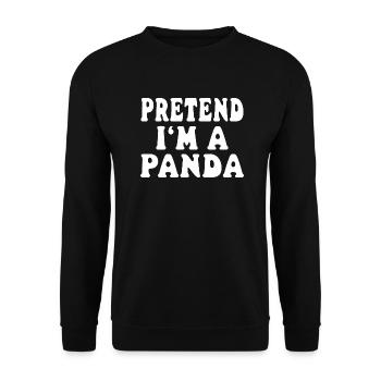 Faites semblant d’être un panda - Costume drôle d’Halloween - Sweat-shirt Unisexe - noir - Devant - Alina (178cm) & Michal (187cm)