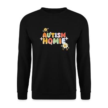 Autism - Unisex Sweatshirt - black - Front - Alina (178cm) & Michal (187cm)
