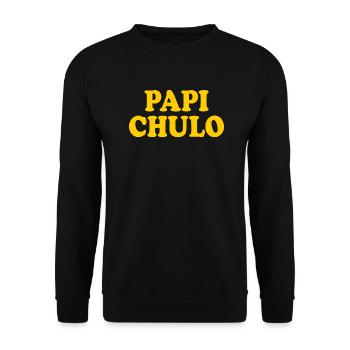 Papi chulo - Unisex Pullover - Schwarz - Vorne - Alina (178cm) & Michal (187cm)