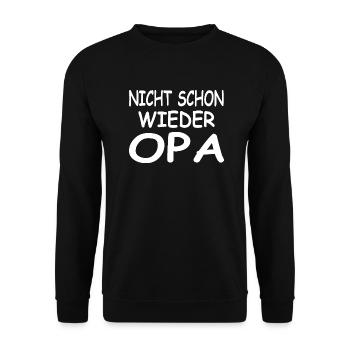 Opa - Unisex Pullover - Schwarz - Vorne - Alina (178cm) & Michal (187cm)