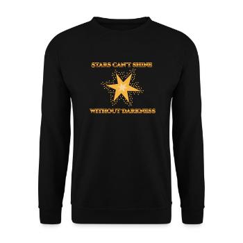 Stars cant shine - Unisex Pullover - Schwarz - Vorne - Alina (178cm) & Michal (187cm)