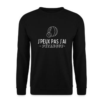 Ich kann, ich habe kein Pétanque - Unisex Pullover - Schwarz - Vorne - Alina (178cm) & Michal (187cm)