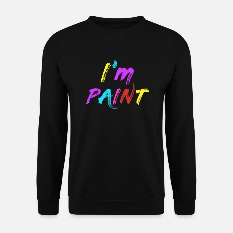 I'M PAINT - I Love to Finger Paint - Fingerfarben - Unisex Pullover - Schwarz