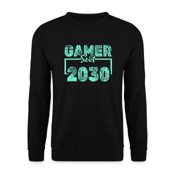 Gaming 2030 - Unisex Sweatshirt - black - Front - Alina (178cm) & Michal (187cm)